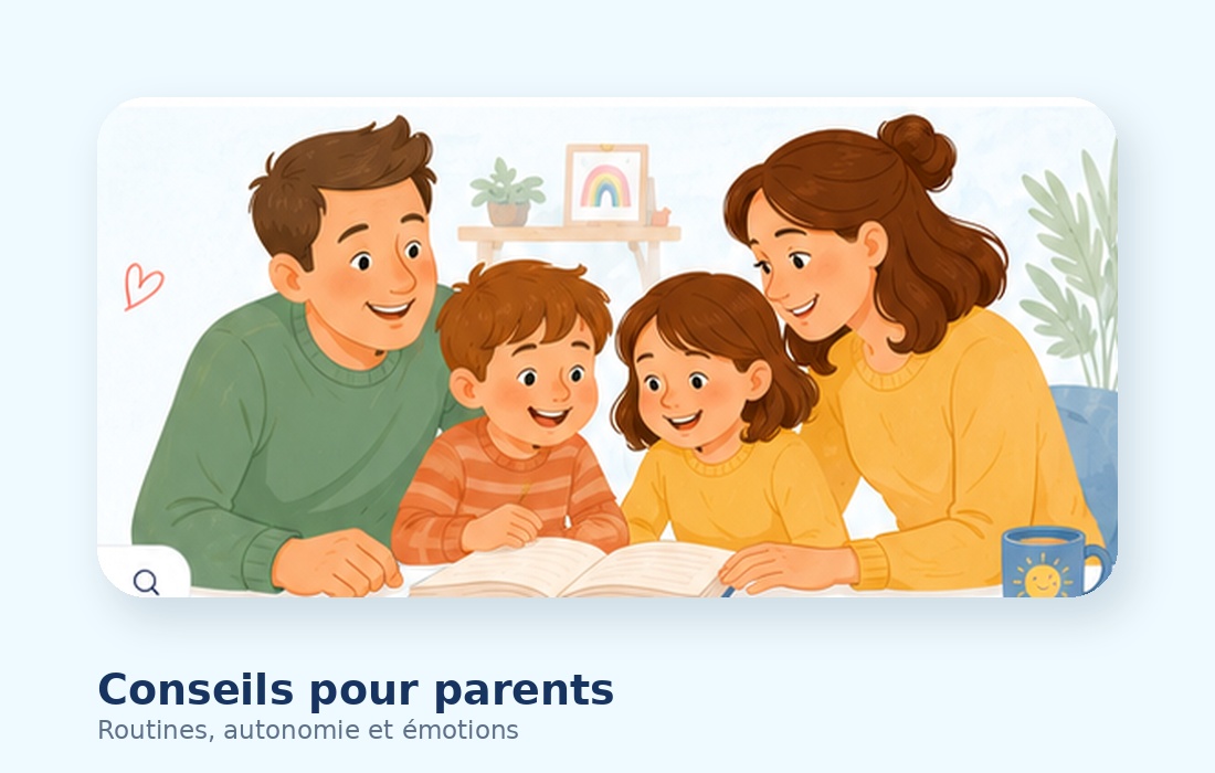 Famille lisant ensemble