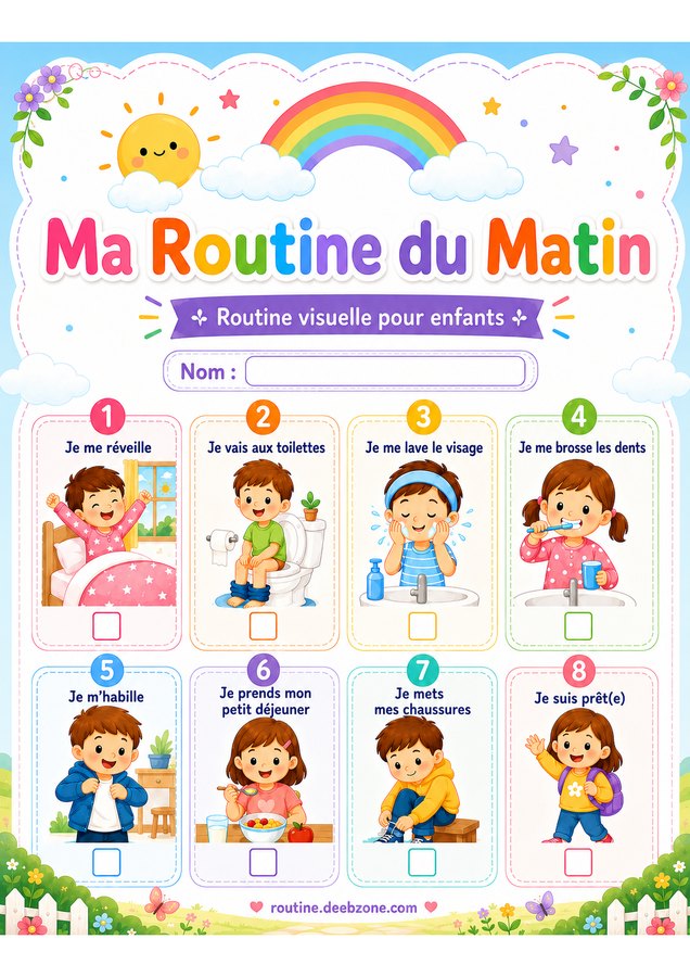 [RT-MORNING-RAINBOW-GARDEN_4] Ma routine du matin — Jardin arc-en-ciel 4