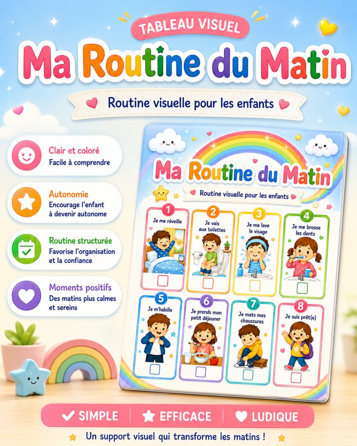 [RT-MORNING-VISUAL-BOARD-2] My Morning Routine — Visual Board 2