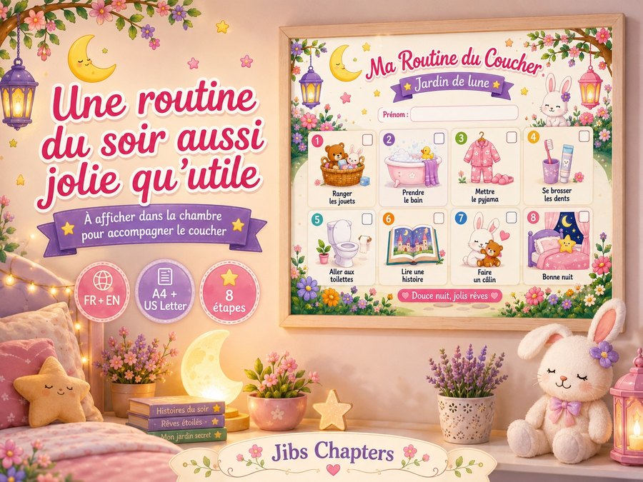 [JC-BR-MOON-004-P2] Ma Routine du Coucher – Jardin de lune