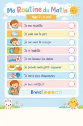 Routine du matin — Arc-en-ciel