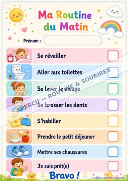 TEST — Ma routine du matin – Arc-en-ciel