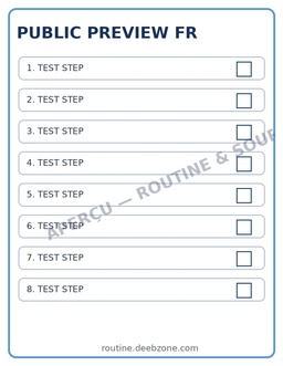 TEST V2.23 — Routine du matin