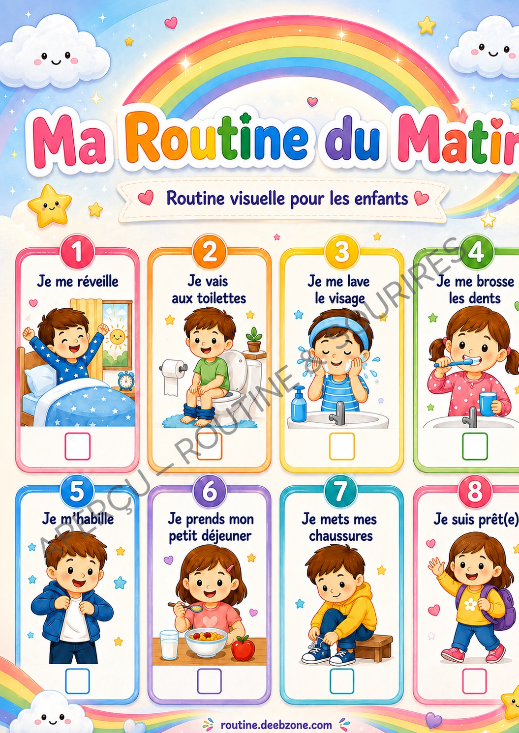 Ma routine du matin — Arc-en-ciel