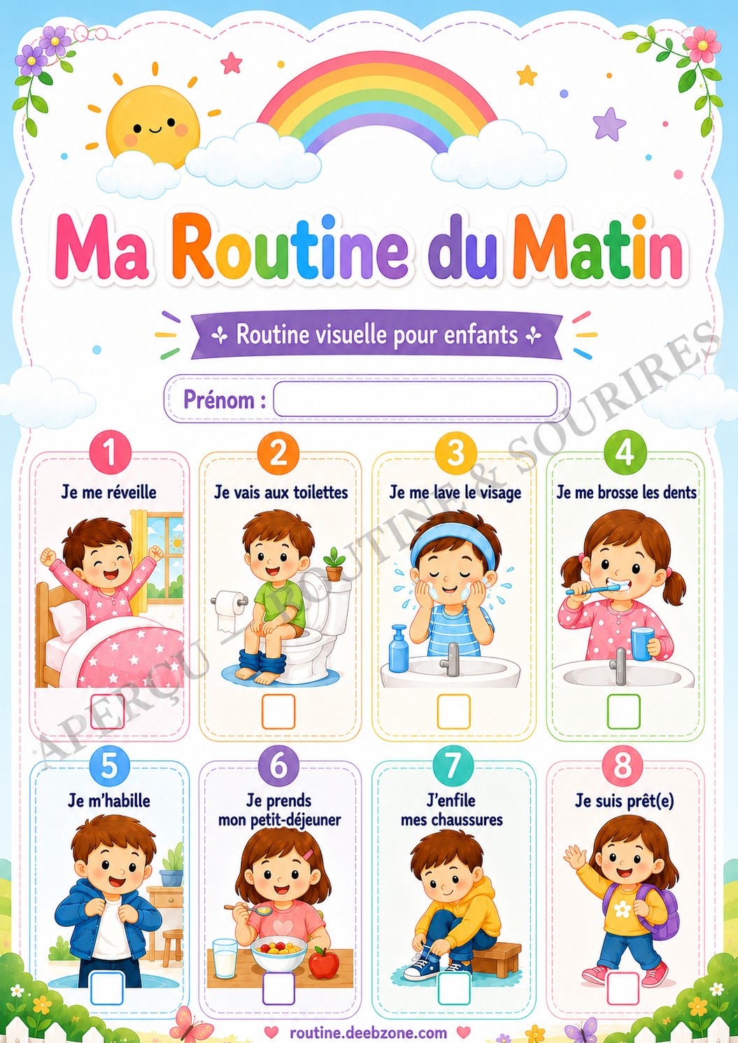 Ma routine du matin — Jardin arc-en-ciel 3