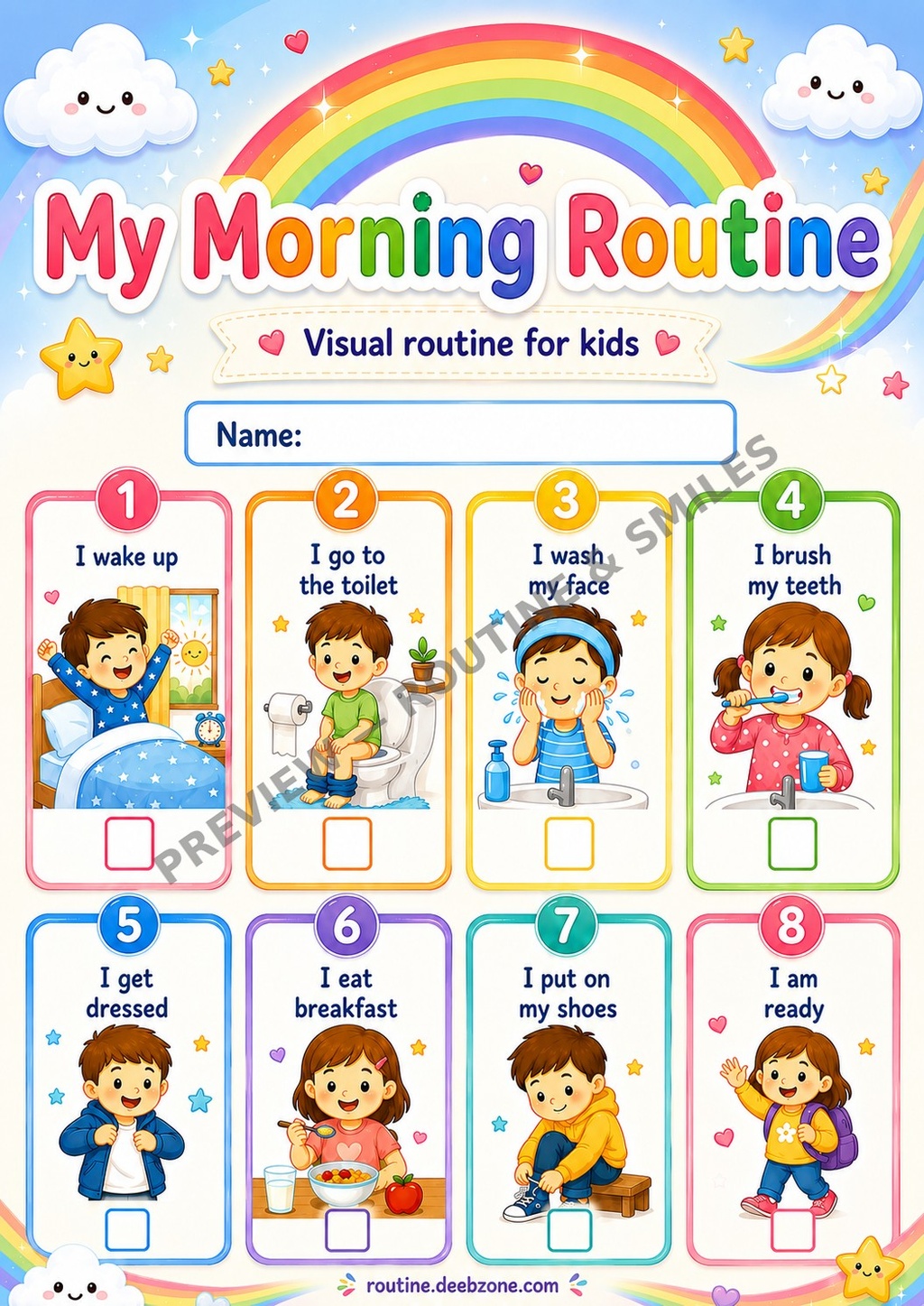 My Morning Routine — Visual Board 2