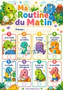 Ma routine du matin — Dinosaures joyeux 2