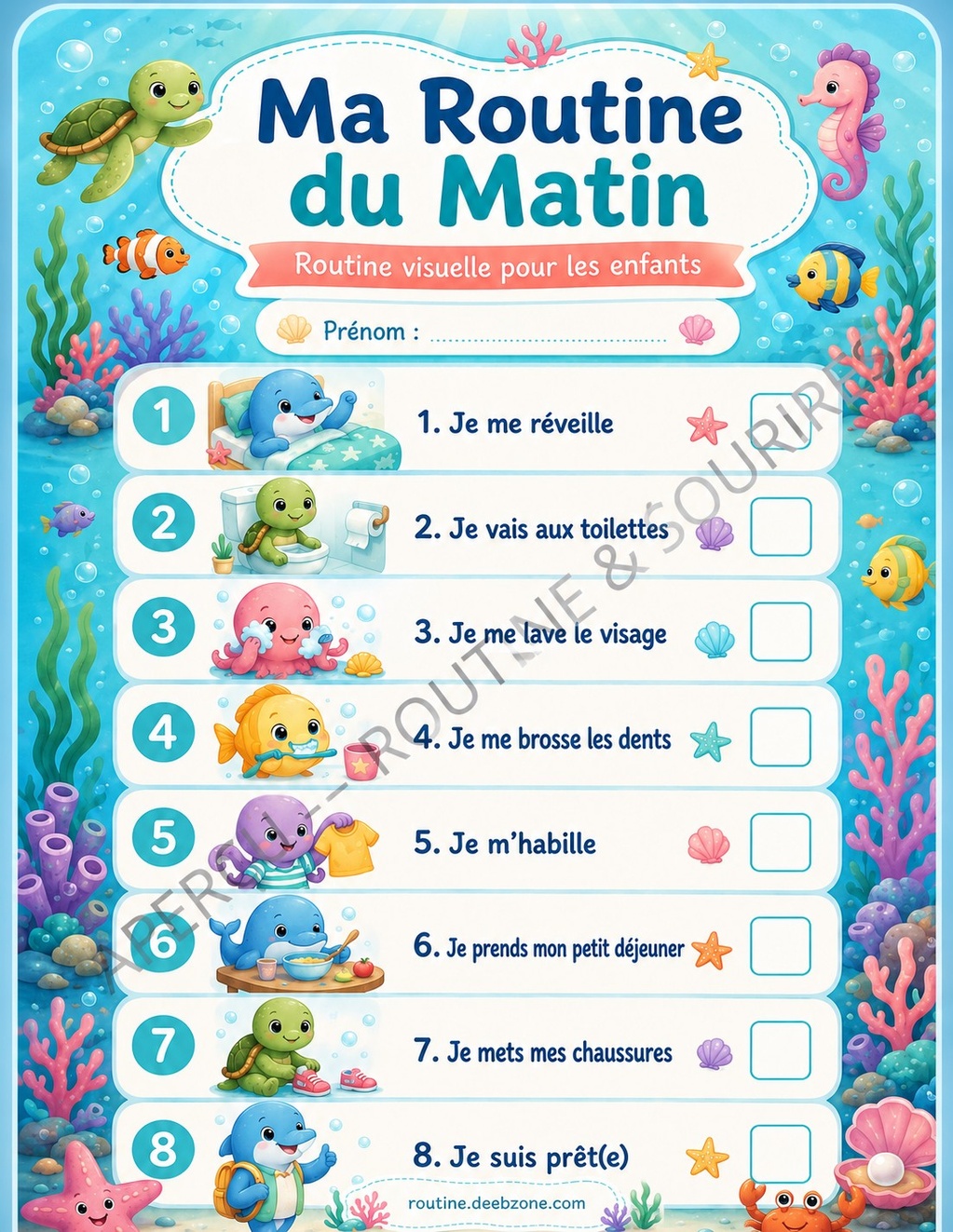 Ma routine du matin — Aventure sous-marine