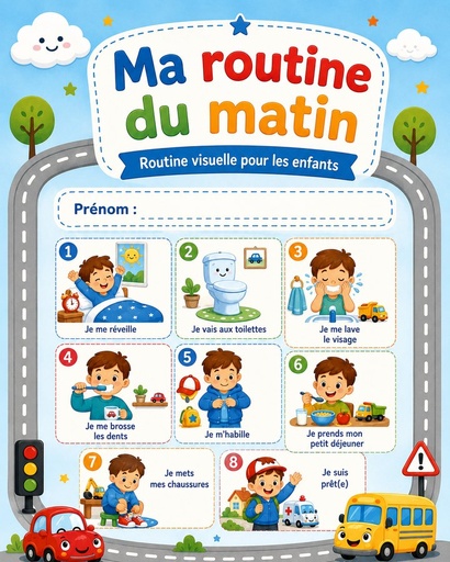 Ma routine du matin — Petits véhicules 2