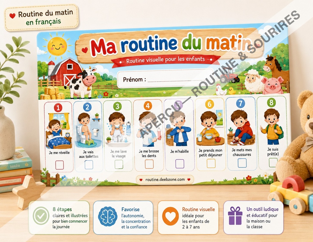 Ma routine du matin — La ferme joyeuse