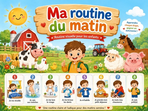 Ma routine du matin — Ferme joyeuse (paysage)
