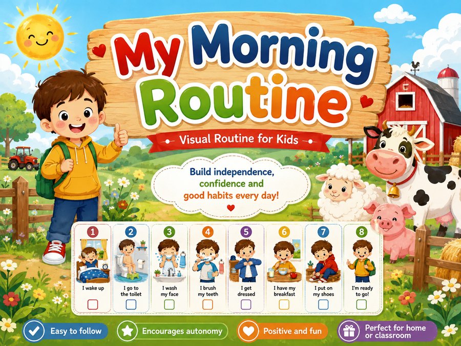 My Morning Routine — Joyful Farm (landscape)