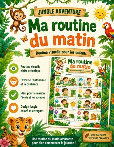 Ma routine du matin — Aventure dans la jungle