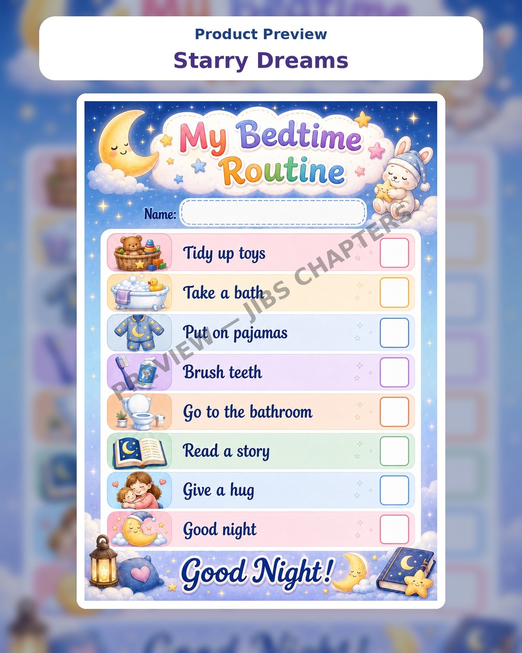 My Bedtime Routine – Starry Dreams