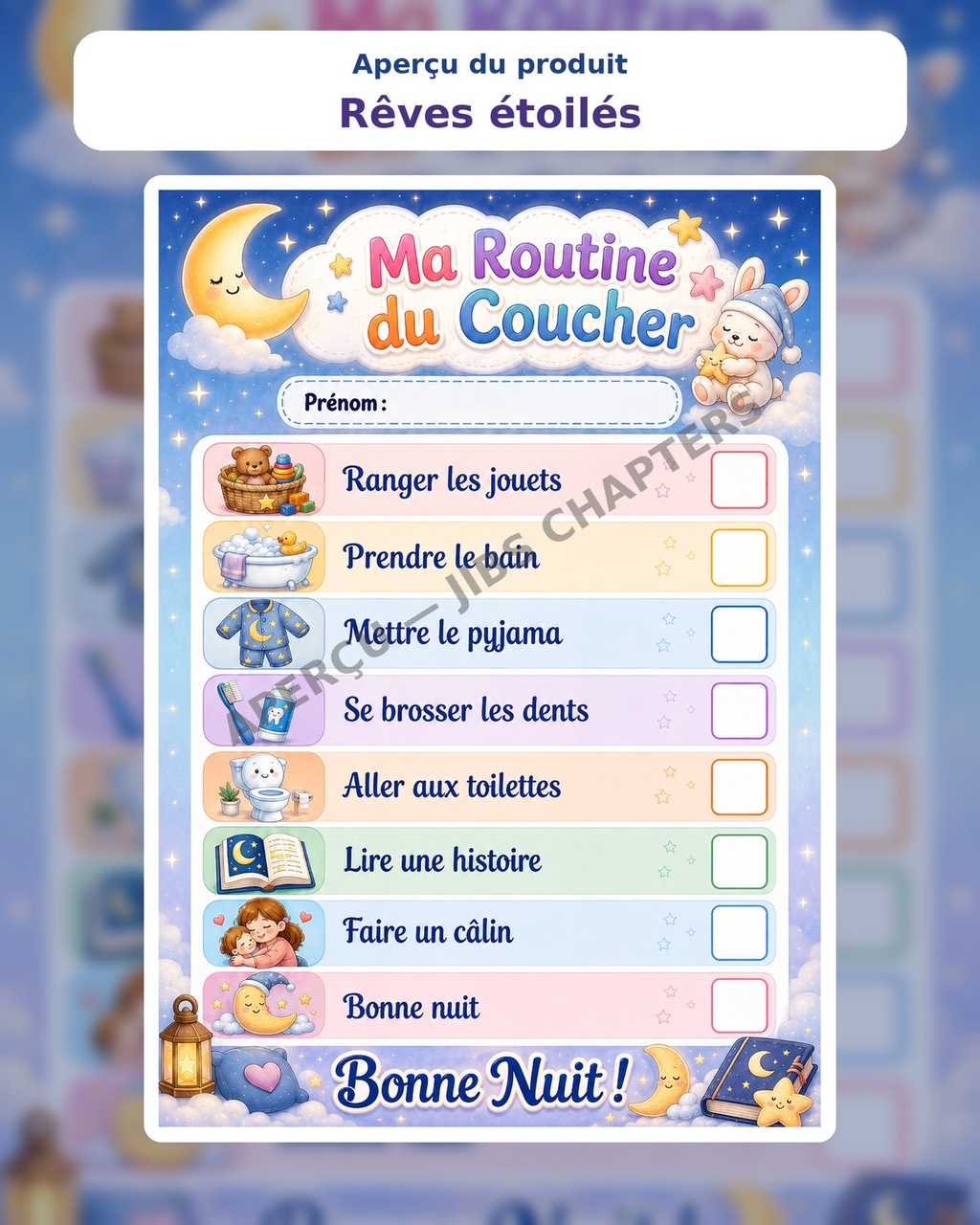 Ma Routine du Coucher – Rêves étoilés