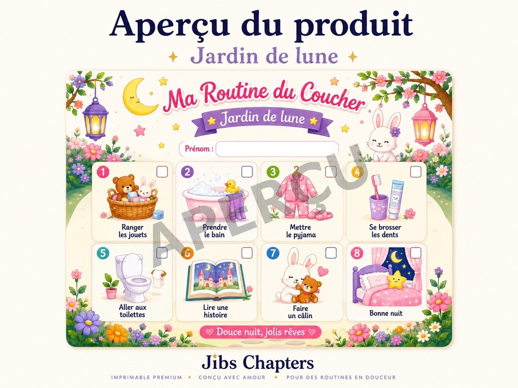 My Bedtime Routine – Moon Garden
